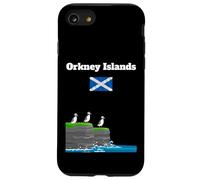 Orkney Islands Puffin Colony on Sea Cliffs Bandera de Escocia Carcasa para iPhone SE (2020) / 7 / 8