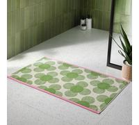 Orla Kiely - Alfombrilla de baño retro con diseño de flores y trébol