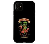 Orlando Alien Riding Flamingo Florida Beach Vacaciones Carcasa para iPhone 11