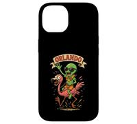 Orlando Alien Riding Flamingo Florida Beach Vacaciones Carcasa para iPhone 14