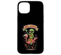 Orlando Alien Riding Flamingo Florida Beach Vacaciones Carcasa para iPhone 15 Plus