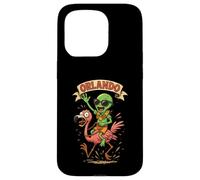Orlando Alien Riding Flamingo Florida Beach Vacaciones Carcasa para iPhone 15 Pro