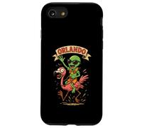 Orlando Alien Riding Flamingo Florida Beach Vacaciones Carcasa para iPhone SE (2020) / 7/8