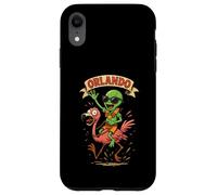 Orlando Alien Riding Flamingo Florida Beach Vacaciones Carcasa para iPhone XR