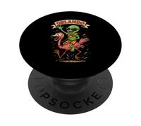 Orlando Alien Riding Flamingo Florida Beach Vacaciones PopSockets PopGrip Adhesivo