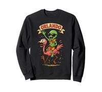 Orlando Alien Riding Flamingo Florida Beach Vacaciones Sudadera