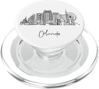 Orlando Florida Skyline US Viajes Souvenirs Negro Paisaje urbano PopSockets PopGrip para MagSafe