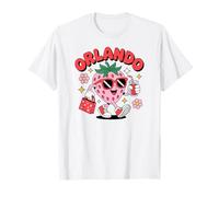 Orlando, Fun Groovy Summer Strawberry con Gafas de Sol Retro Camiseta
