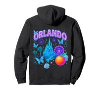 Orlando Retro Bootleg Castillo Horizonte Mariposas Rueda Arte Sudadera con Capucha