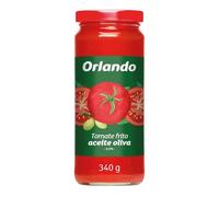 Orlando Tomate Frito Aceite de Oliva Virgen Extra Frasco, Sin Gluten Ni Conservantes, 340g