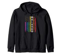 Orlando Us American Flag Rainbow Gay LGBT Pride Month Sudadera con Capucha