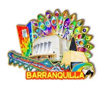 Orlaybar Barranquilla Colombia - Imán decorativo 3D para nevera, ciudad, viajes, regalos turísticos, hecho a mano, para nevera, decoración del hogar, 1052