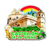Orlaybar Castellón de la Plana Comunidad Valenciana España Imán decorativo 3D para nevera, ciudad, viaje, recuerdo, regalos turísticos, artesanía, artesanía, imán para nevera, decoración del hogar