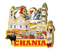 Orlaybar Chania Grecia - Imán Decorativo 3D para Nevera Ciudades, Viajes, Regalos Turísticos, Hecho a Mano, Decoración del Hogar, 831