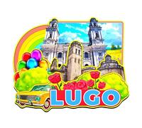 Orlaybar Lugo Galicia España - Imán decorativo 3D para nevera, ciudad, viaje, recuerdo, regalos turísticos, hecho a mano, imán para nevera, decoración del hogar -4078