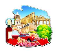 Orlaybar Merida Extremadura España Imán decorativo 3D para nevera, ciudad, viajes, recuerdo, regalos turísticos, hecho a mano, para nevera, decoración del hogar -4068