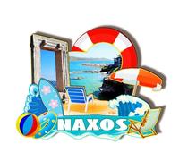 Orlaybar Naxos Grecia - Imán decorativo 3D para nevera, ciudad, viajes, regalos turísticos, hecho a mano, para nevera, decoración del hogar, 847