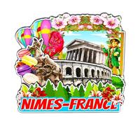 Orlaybar Nimes Occitanie France Imán decorativo 3D para nevera, ciudad, viajes, recuerdo, turista, hecho a mano, para decoración del hogar, 3310