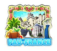 Orlaybar Pau France - Imán decorativo 3D para nevera, ciudad, viajes, regalos turísticos, hecho a mano, imán para nevera, decoración del hogar, 3211