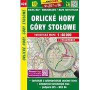 Orlické hory, Góry Stołowe/Adlergebirge, Heuscheuergebirge (mapa de ruedas 1:40.000) (SHOCart Wander - Mapa de ruedas 1:40.000 República Checa, volumen 428)