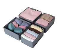 ORLISA Juego de 4 cajones organizadores compatibles con PAX Armario 50 x 58 cm, plegables y estables, resistentes cajas de almacenamiento para ropa, gris