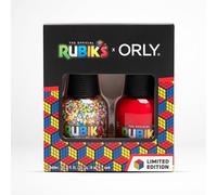ORLY RUBIK'S RED DUO Kit - Juego de esmalte de uñas con esmalte rojo brillante y acabado brillante, para un look creativo de uñas con brillo multidimensional e intensidad de color expresiva