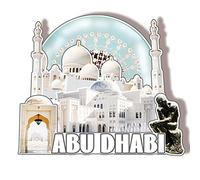 Orlybar Abu Dhabi - Imán de madera 3D de EMI árabe de Estados Unidos, imanes de nevera, recuerdos coleccionables, decoraciones hechas a mano, TangZJ-1120