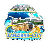 Orlybar Imán decorativo 3D para nevera de Tanzania Zanzíbar, recuerdo turístico, regalo hecho a mano, para nevera, decoración del hogar, 5188