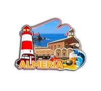 Orlybar Imán para nevera Almeria Andalucía, España, de madera, 3D, monumentos de viaje, coleccionables, decoración hecha a mano -3656