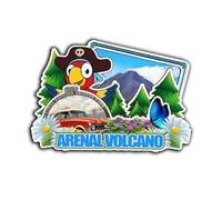 Orlybar Imán para nevera del Volcán Arenal Costa Rica de madera, monumentos 3D, decoración de recuerdos coleccionables, hecho a mano -4455