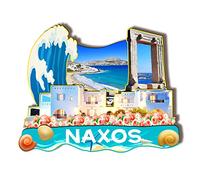 Orlybar Naxos Grecia Imán de madera 3D Imanes de nevera Viaje Coleccionables Souvenirs Decoraciones Artesanías hechas a mano 3, TangZJ-846