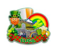 Orlybar Sligo Ireland 6308 - Imán de madera para nevera, diseño de monumentos 3D, recuerdo coleccionable, decoración hecha a mano