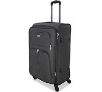 ORMI - Maleta de mano para cabina pequeña, mediana, grande, extra grande, XXL, 4 ruedas Negro gris XL (74x30x46)