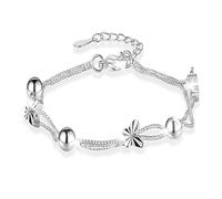 Ormromra Pulseras para mujer, pulsera de mariposas, pulsera de perlas ajustable, regalo para hijas, madres, niñas, hermanas, novias, pulseras de la amistad regalos para mujeres, NO, Cobre, No.