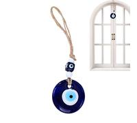 Ornament - Adorno de ojos para colgar en la pared y decoración de ojos Evil Eye Wall Ornament with Ropes, Home Decoration for Good Luck, Car, Glass Car Charm Ornament for Window Door Frame Balcony