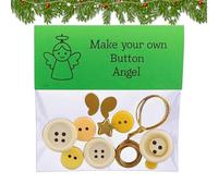 Ornament Kits - Button Christmas Tree Ornament Kits, Handmade Button Santa Craft Kit - Christmas Tree Ornaments For Parties Windowsills Garden Lawn Porch Courtyard Patio, Beads For Crafts Making