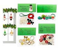 Ornament Making Kit - Christmas Tree Ornament Craft Kit, DIY Christmas Button Pendant Making Set | Decorative Art Supplies For Holiday Teens Adults Homeschool Families Party Planners Classroom