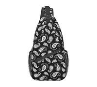 Ornament Paisley Sling Bag, Chest Bag Daypack, Crossbody Sling Mochila para Viajes Deportes Correr Senderismo