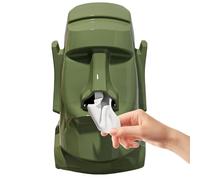 Ornamental Tissue Box Cover - Holder for Napkin Storage Decor | Hand Painted Resin Case with Modern Pattern Design, Dust Resistant Tissue Organizer for Desk Vanity Countertop 5.71x6.69x9.25 in