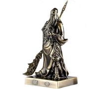 Ornamento De Cobre De Oficina, Estatua De Guan Yu Figura Kwan Kung, Kuan Gong Dios De La Fortuna Decoraciones De Escultura Para Sala De Estar, Oficina En Casa, Automóvil, Mejores Regalos Chin(Color:b)