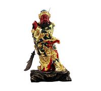 Ornamento de Fortuna Resina Feng Shui Money Lucky Fortune Wealth China Guan Gong/Guan Yu Decoración de la Oficina en el hogar Ornamentos de la Suerte Guards Lucky Fortune Pendulum (pequeño)