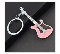 Ornamento de Instrumento Musical LLavero De Guitarra Creativo, Mini Llavero De Instrumento De Bajo Para Amantes De La Música, Colgantes De Bolso Para Mujer (Color : B)