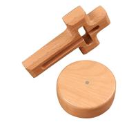 Ornamento de madera de madera de haya pequeña comodidad oración de mano bolsillo de oración sosteniendo TABLITEP Decoración cristiana religiosa para meditación Símbolo de sifón de madera