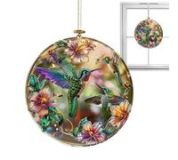 Ornamento de pájaro Acrílico 2D - Colgante de Ventana Acrílico 2D Colibrí para el Día de la Madre - Decoración Rústica De Granja Que Expresa Arte Plano | para Los Amantes de los Pájaros