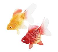 Ornamento de peces genérico | Acuario Moving Fishes Ornament | Orange Toy Decoration with Natural Drifting Motion 2 Pieces for Family Friends Home Colleagues Tank