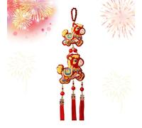 Ornamento Decorativo Caballo, De La Suerte Con Colgante De Campana | Decoraciones Bordadas para el Año Nuevo Chino 2026,Para Y Éxito En La De Primavera Para La Sala De La Puerta Y La