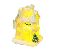 Ornamento decorativo y luminoso de escritorio de resina para ocasiones festivas en el hogar, perfecto para las vacaciones y la familia (B, 6 x 5,5 x 4 cm)