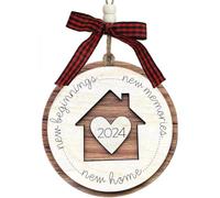 Ornamento del Nuevo hogar 2024,Regalos de inauguración del Nuevo hogar,Primera Navidad en Nuestro Nuevo hogar,Decoración del árbol de Navidad-Nuevo hogar,Ideas de Regalos de inauguración del nuev (C)