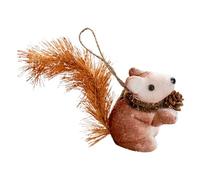 Ornamento navideño de Ardillas: Colgante de Animales Peludos con, Linda decoración de recursos para árboles navideños, Colgante de Invierno Festivo | Accesorios de decoración de Estilo rústic