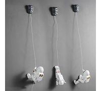 Ornamentos Colgantes de Escultura de Astronauta Blanca Figuras de trepando a Estatua Arte de Pared Resina Decoración del hogar Creaciones artísticas Personalizadas, D